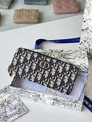 Okify Dior Oblique Long Wallet In Dark Blue 19.5x10.5x3cm - 1