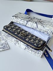 Okify Dior Oblique Long Wallet In Dark Blue 19.5x10.5x3cm - 6