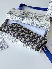 Okify Dior Oblique Long Wallet In Dark Blue 19.5x10.5x3cm - 4
