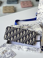 Okify Dior Oblique Long Wallet In Dark Blue 19.5x10.5x3cm - 3