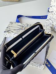 Okify Dior Oblique Long Wallet In Dark Blue 19.5x10.5x3cm - 2