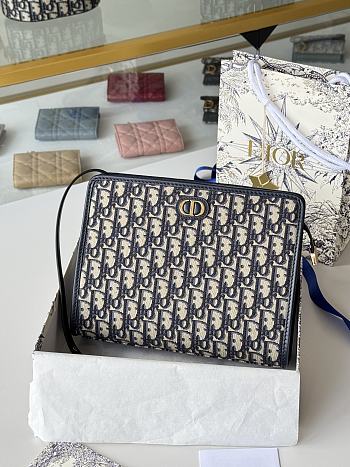 Okify Dior 30 Montaigne Dea Pouch In Dark Blue 26x19.5x7cm