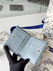 Okify Dior Dahlia Wallet In Light Blue 11.5x9x2cm - 6