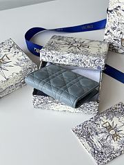 Okify Dior Dahlia Wallet In Light Blue 11.5x9x2cm - 4