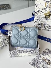 Okify Dior Dahlia Wallet In Light Blue 11.5x9x2cm - 1