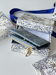 Okify Dior Dahlia Wallet In Light Blue 11.5x9x2cm - 2