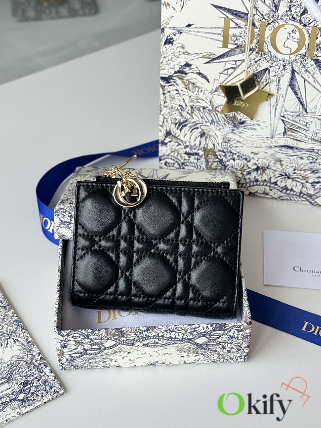 Okify Dior Dahlia Wallet In Black 11.5x9x2cm - 1