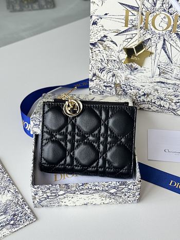 Okify Dior Dahlia Wallet In Black 11.5x9x2cm