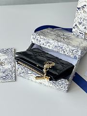 Okify Dior Dahlia Wallet In Black 11.5x9x2cm - 2