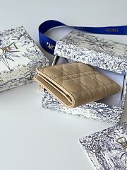 Okify Dior Dahlia Wallet In Beige 11.5x9x2cm - 5