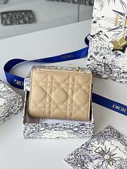 Okify Dior Dahlia Wallet In Beige 11.5x9x2cm - 3