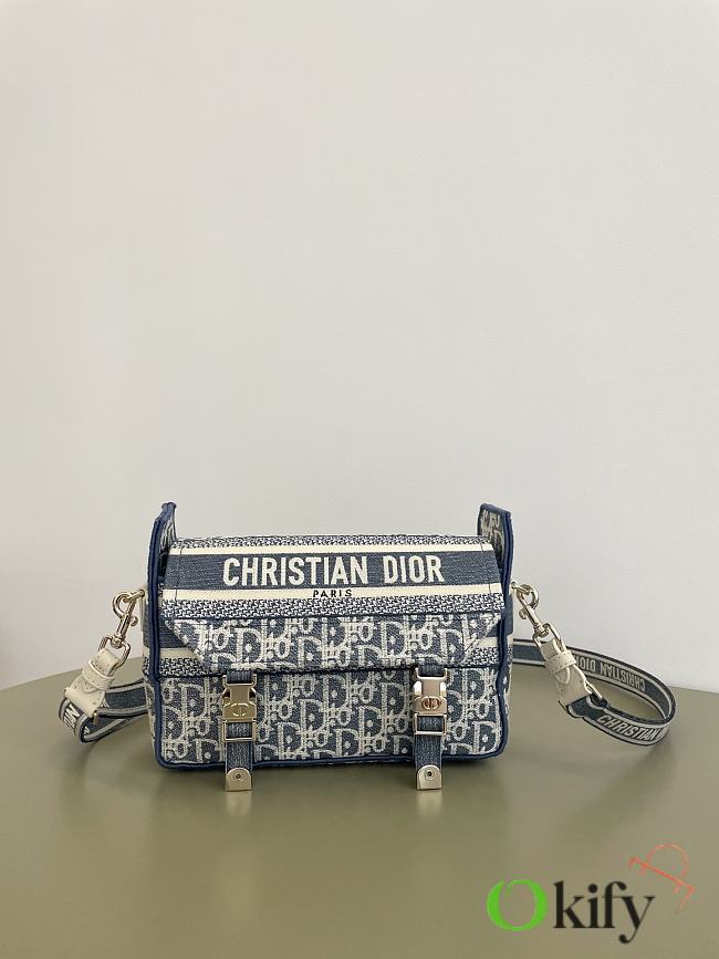 Okify Dior Small Diorcamp Bag In Blue 23x8x15cm - 1