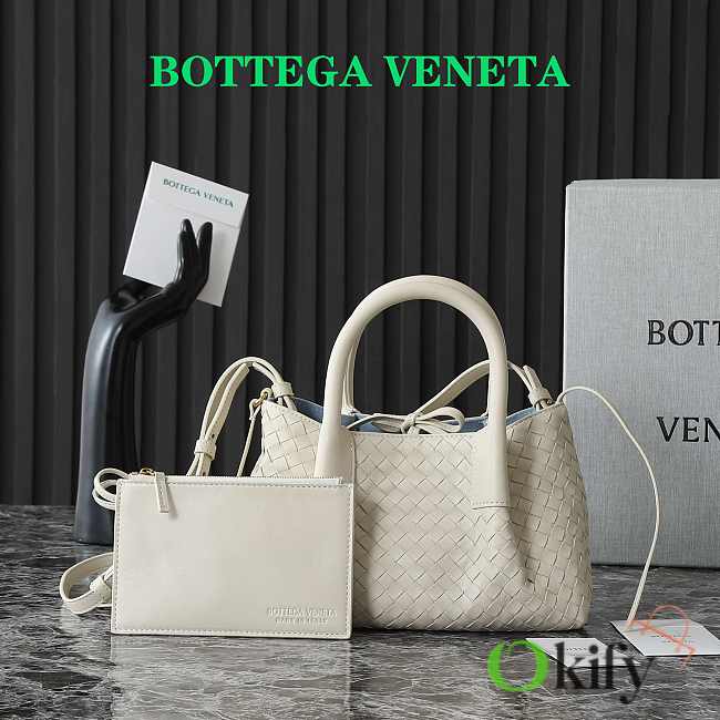 Okify Bottega Veneta Small Pinacoteca Bag In White 24x15x12cm - 1
