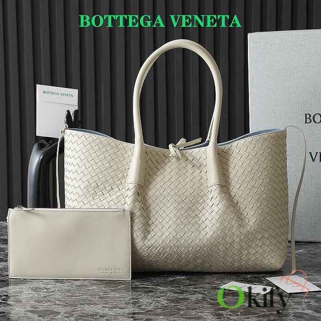 Okify Bottega Veneta Pinacoteca Bag In White 43x23x17.5cm - 1