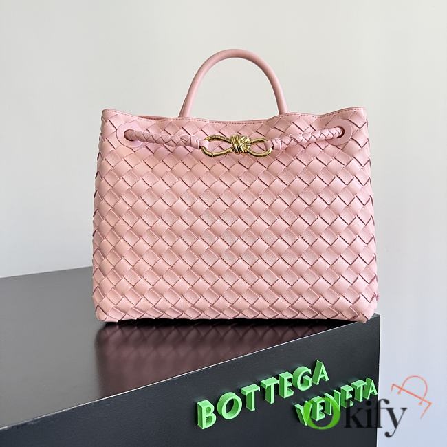 Okify Bottega Veneta Andiamo Bag In Pink 32x24x12cm  - 1