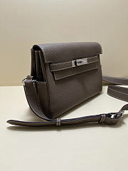 Okify Hermes Kelly Messenger PM Bag In Gray 27x19x10cm  - 6