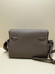 Okify Hermes Kelly Messenger PM Bag In Gray 27x19x10cm  - 4