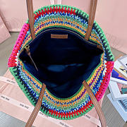 Okify MiuMiu Crochet Colorful Tote Bag 30x38cm  - 4