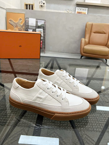 Okify Hermes White Sneakers 24113