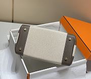 Okify Hermes Birkin 30 Bag In Gray Swift And White Canvas  - 6