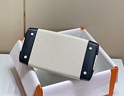 Okify Hermes Birkin 35 Bag In Black Swift And White Canvas  - 5