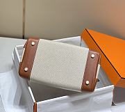 Okify Hermes Birkin 30 Bag In Golden Brown Swift And White Canvas  - 5