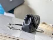 Okify YSL Mini Loulou Bag In Black With Silver Hardware 20x12x6cm - 2