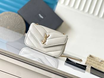Okify YSL Mini Loulou Bag In White 20x12x6cm