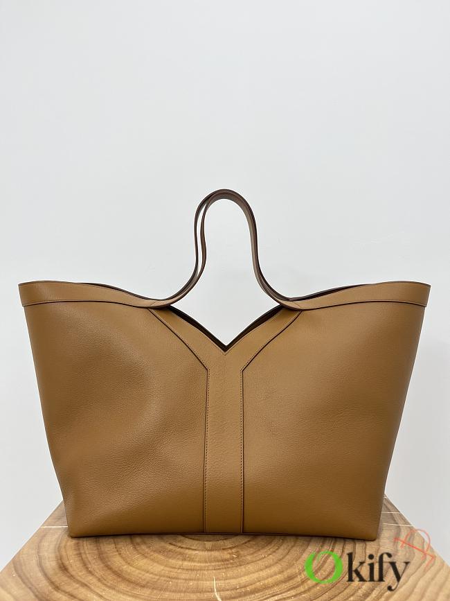 Okify YSL Y Tote Bag In Brown 39x34x60x22cm  - 1