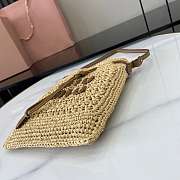 Okify MiuMiu Woven Bag In Beige 20x23cm  - 4
