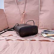 Okify MiuMiu Nappa Leather Mini Bag In Black And Brown 17x14x6cm  - 5