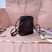 Okify MiuMiu Nappa Leather Mini Bag In Black And Brown 17x14x6cm  - 3