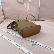 Okify MiuMiu Nappa Leather Mini Bag In Brown 17x14x6cm  - 6
