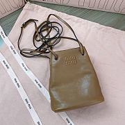 Okify MiuMiu Nappa Leather Mini Bag In Brown 17x14x6cm  - 3