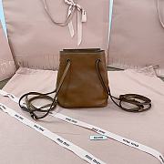 Okify MiuMiu Nappa Leather Mini Bag In Brown 17x14x6cm  - 4