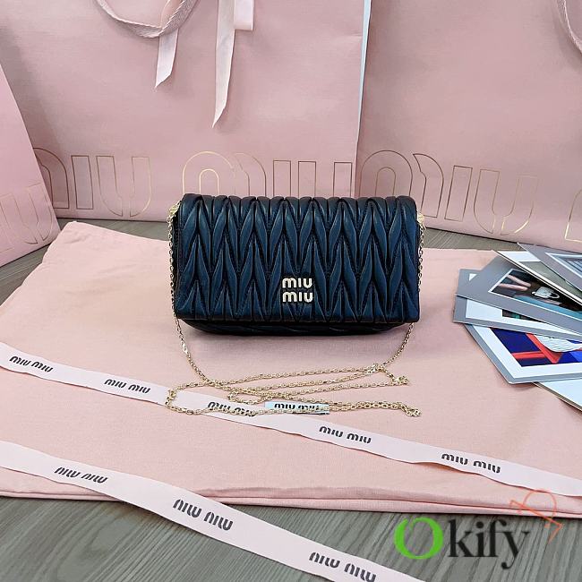 Okify MiuMiu Black Chain Bag 18x9.5x4cm - 1