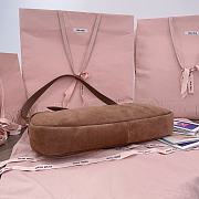 Okify MiuMiu Adventure Suede Bag In Brown 40x24x7cm - 4