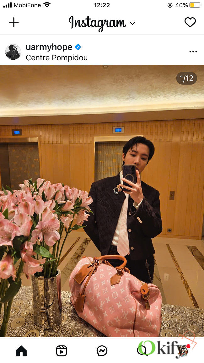 Okify LV Speedy Pink Bag - BTS J-HOPE  - 1