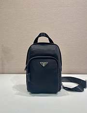 Okify Prada Re-Nylon And Saffiano Leather Backpack In Black 20x27x8cm  - 1