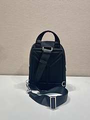 Okify Prada Re-Nylon And Saffiano Leather Backpack In Black 20x27x8cm  - 4
