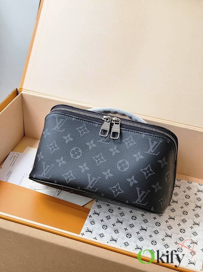 Okify Louis Vuitton Toiletry Bag In Black Monogram 24x13x13cm - 1
