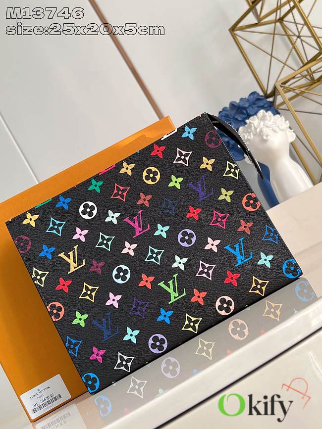Okify Louis Vuitton x TM Toiletry Pouch In Black M13746 25x20x5cm - 1