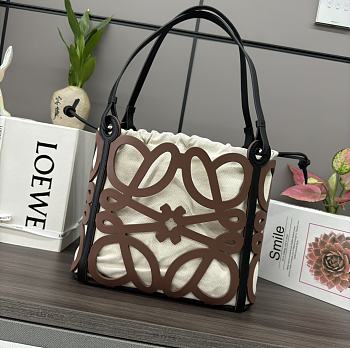 Okify Loewe Anagram Cut Out Tote Bag In Brown 32x12x25.5cm 