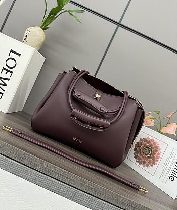 Okify Loewe Medium Madrid Bag In Dark Burgundy 28.5x11x23cm 