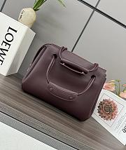 Okify Loewe Medium Madrid Bag In Dark Burgundy 28.5x11x23cm  - 3