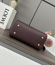 Okify Loewe Medium Madrid Bag In Dark Burgundy 28.5x11x23cm  - 2