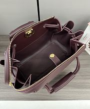 Okify Loewe Small Madrid Bag In Dark Burgundy 23.5x10x19cm - 5
