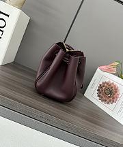 Okify Loewe Small Madrid Bag In Dark Burgundy 23.5x10x19cm - 4