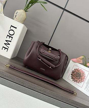 Okify Loewe Small Madrid Bag In Dark Burgundy 23.5x10x19cm