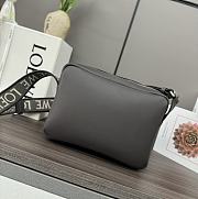 Okify Loewe XS Military Messenger Bag In Gray 24.5x18x10.5cm - 4